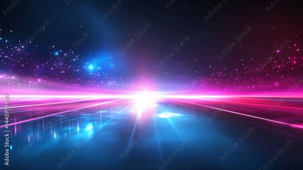 Obraz premium Futuristic Neon Light Technology Background for Creative Designs