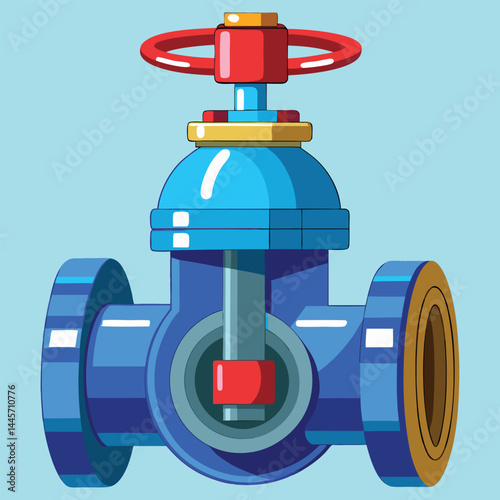  a fixture used to control the flow of liquid, typically water, from a pipe vector