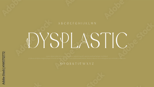 Lettering Minimalist Fashion. Elegant alphabet letters serif font and number. Typography fonts regular uppercase, lowercase.