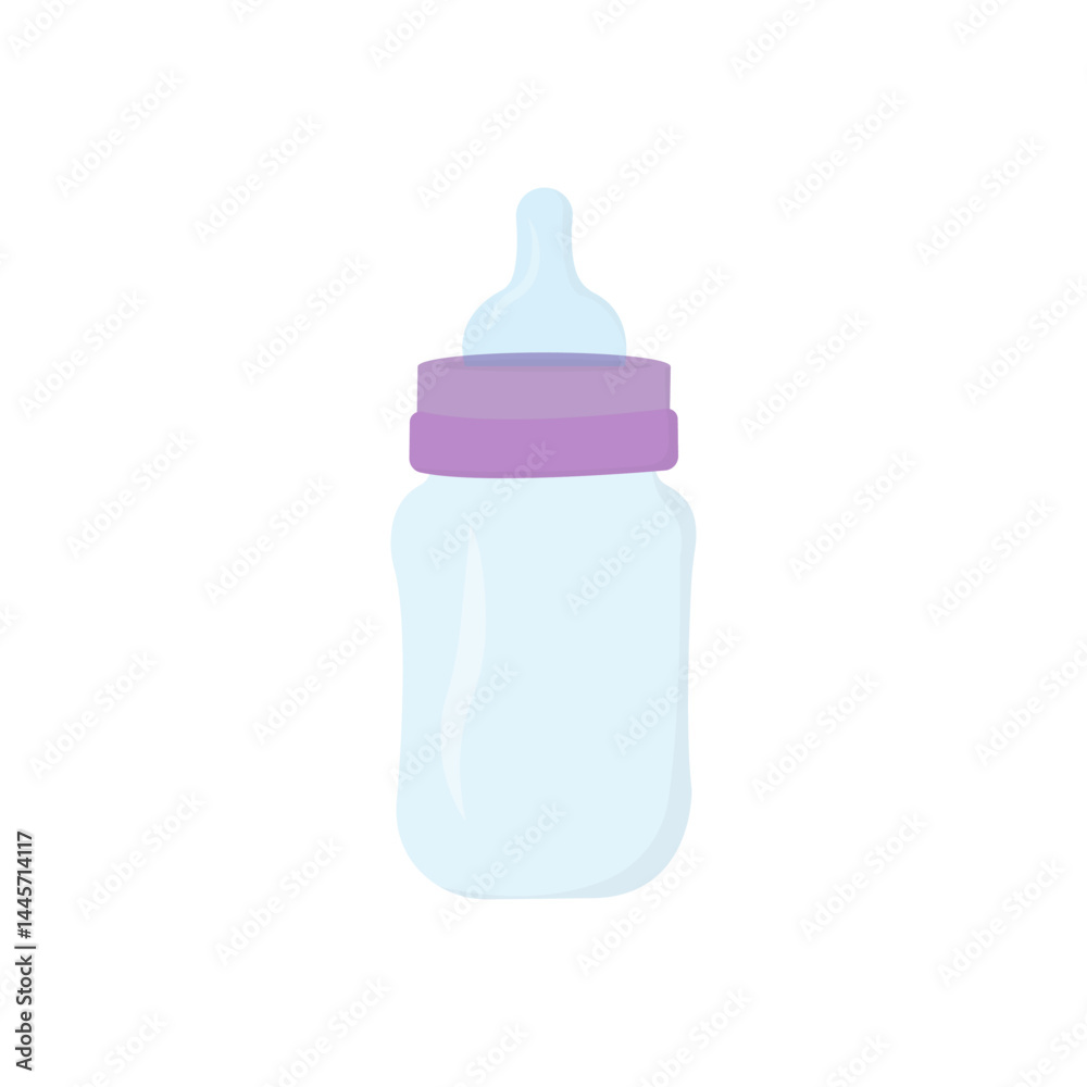 vector of large baby milk bottle