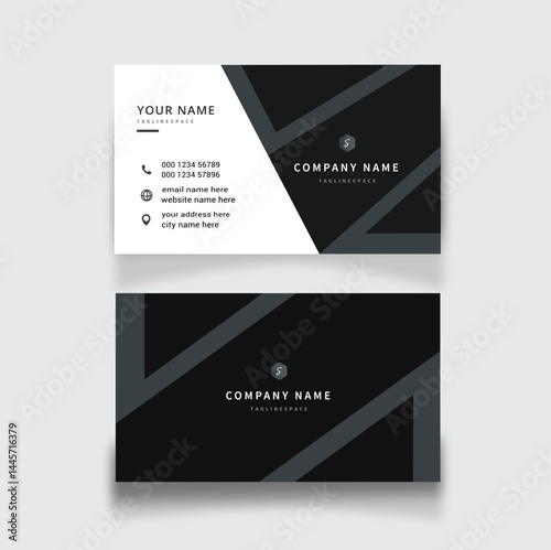 Modern Business Card Design with Geometric Elements