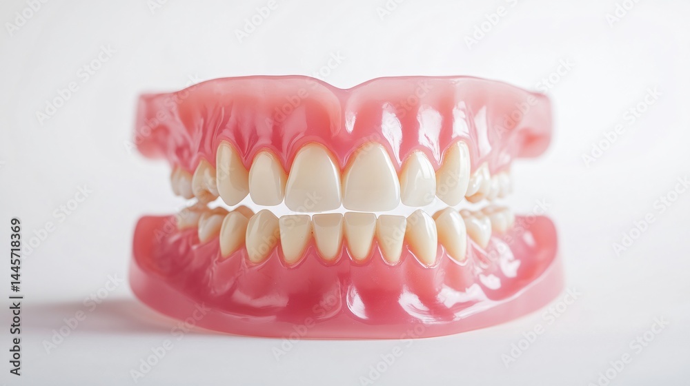 Obraz premium Dental Implants and Bridge Installation in Progress