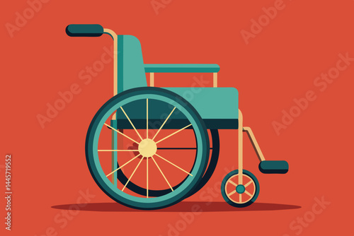 This colorful wheelchair is set on a vivid background, highlighting the importance of mobility solutions for individuals with disabilities.