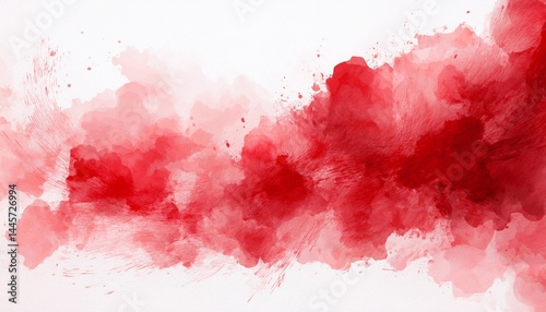 abstract red watercolor on white background