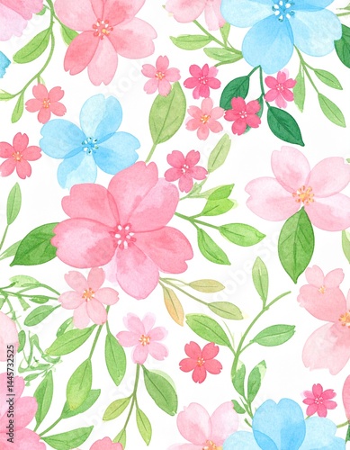 Water Color Flower Pattern