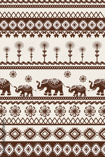 Thai elephant pants pattern 