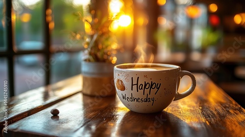 Warm coffee, happy Wednesday