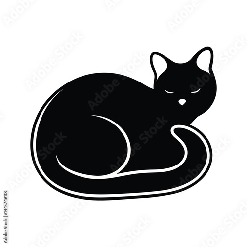 Wallpaper Mural Clean Outline Cat Face Vector Design Torontodigital.ca