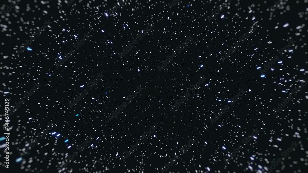 Hyperspace Jump Warp Speed Visual Fx/ Animation of a stunning star wars like background of an hyperspace jump with warp speed visual fx and shining starburst in a seamless loop
