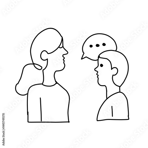 Doodle icon ilustration of counseling