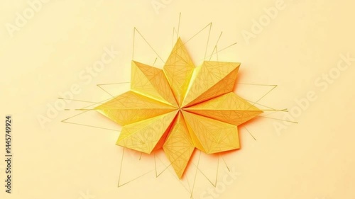 Handmade origami star design