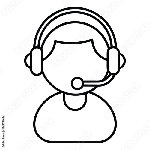 customer service representative vector art 