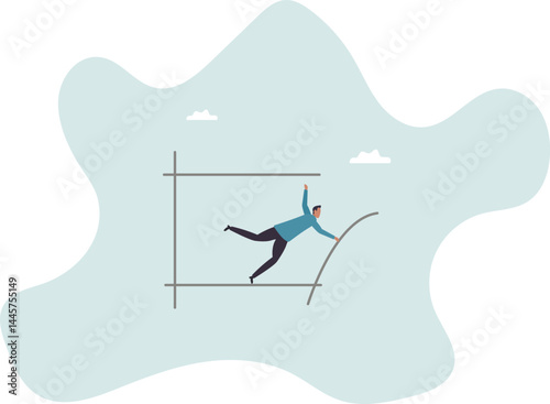 Pushing limits challenge yourself to overcome boundary, effort and strength to push over limit,character for design.