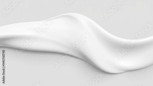 elegant smooth white fabric wave background in minimal animation loop