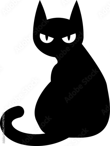 Cat silhouette, icon, shape, design
