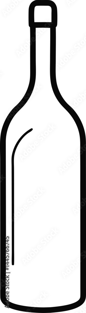 Wine bottle captured in minimalist continuous line art drawing style ideal for restaurant branding wine labels and elegant home decor illustration collections Wine bottle captured in minimalist continuous line art drawing style ideal for restaurant branding wine labels and elegant home decor illustration collections