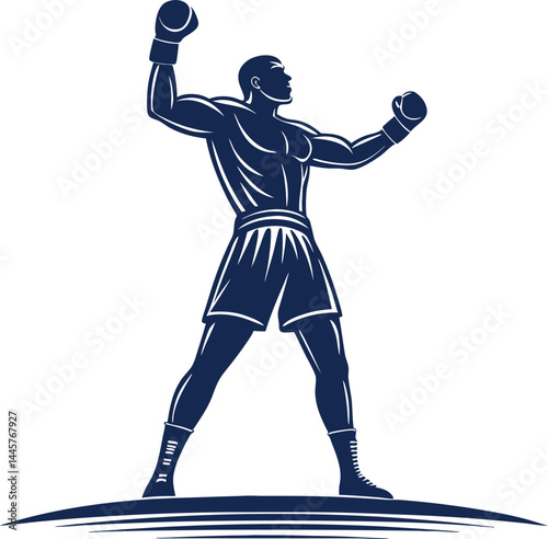 Power Stance – Minimalist Boxer on Platform
