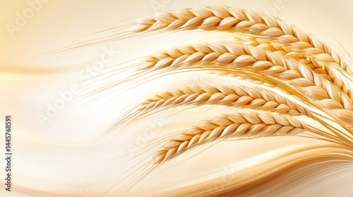 A close-up of barley stalks swaying in the wind against a soft, neutral backdrop, emphasizing their delicate details and earthy tones.