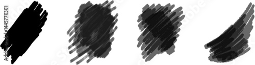 Set of rough brushstroke watercolor illustrations, editable vector format, perfect for creative projects requiring textured, artistic, and customizable design elements.


