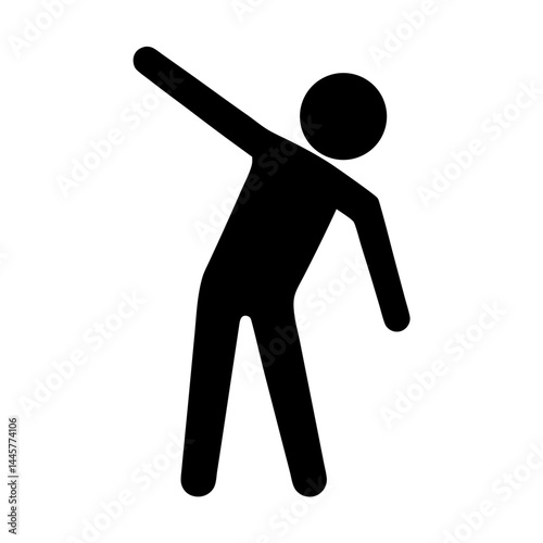 Silhouette of a person stretching, representing exercise and physical activity routine