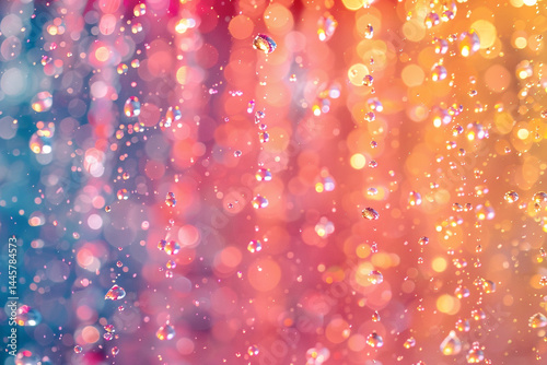 The vibrant and dynamic display of suspended water droplets in the resplendent essence of spray mist exudes a sense of fervor, motion, and exhilarating vitality  
