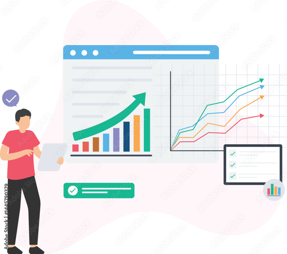 Market growth or market expansion, revenue increase or sales uplift, market penetration or share acquisition, compound annual growth rate (CAGR) or annualized growth, customer acquisition or churn red