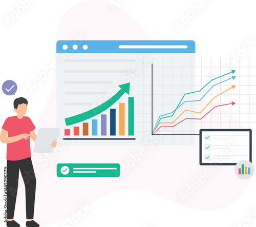 Market growth or market expansion, revenue increase or sales uplift, market penetration or share acquisition, compound annual growth rate (CAGR) or annualized growth, customer acquisition or churn red