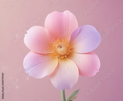 Soft pastel color gradients, blooming flower shapes implied , pattern, artistic