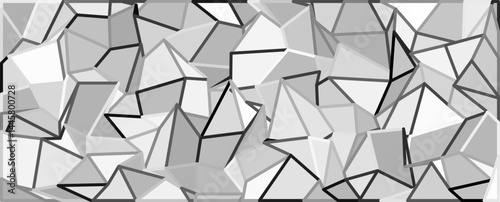 Abstract Geometry in Motion, A stunning abstract piece featuring intricate geometric patterns in monochrome