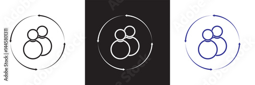 Employer branding icon. Vector for websites, mobile interfaces, presentations, banner, visual branding etc. Vector illustration. isolated on white and black background. EPS 10