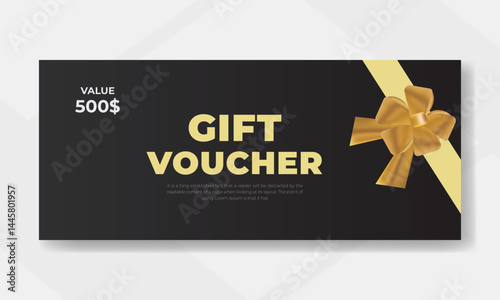 Gift voucher card design background template