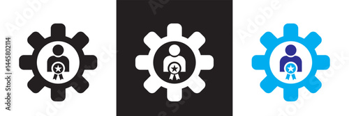 Employer branding icon. Vector for websites, mobile interfaces, presentations, banner, visual branding etc. Vector illustration. isolated on white and black background. EPS 10