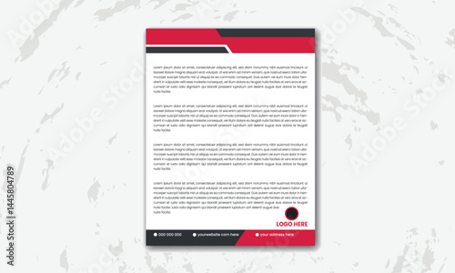 Modern Business Letterhead Template for Print and Digital Use