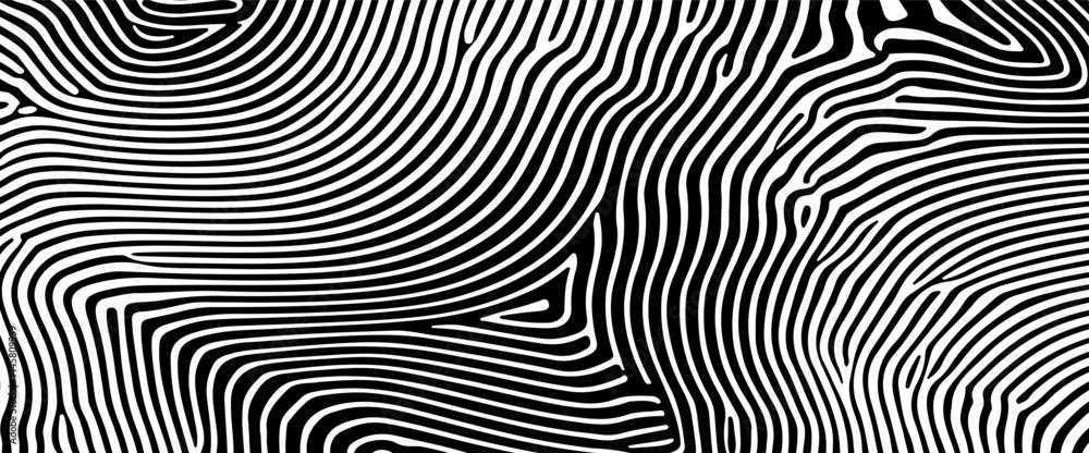 Abstract vector illustration with black and white wavy lines that form an optical illusion effect, creating a dynamic, modern, and hypnotic visual. Abstract vector illustration with black and white wavy lines that form an optical illusion effect, creating a dynamic, modern, and hypnotic visual.