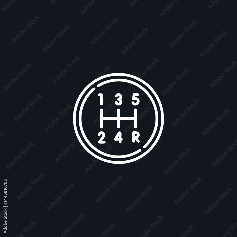 Gear Knob icon flat vector design Gear Knob icon flat vector design