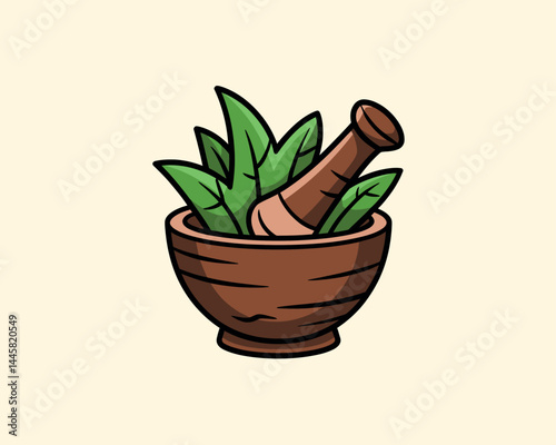 Mortar and Pestle for Herbs and Spices Grinding