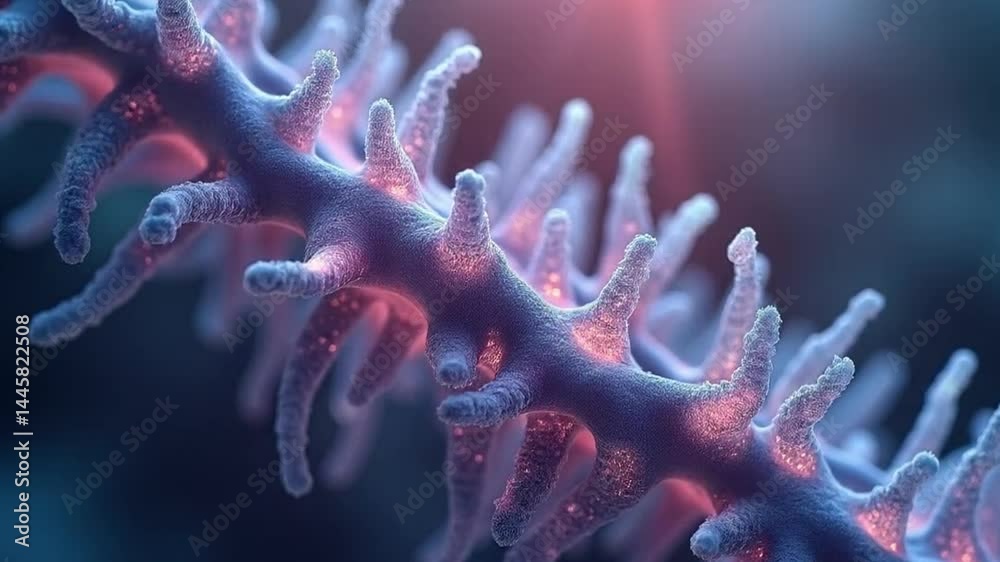 Microscopic View of Abstract Cellular Structures: A Detailed Scientific Visualization