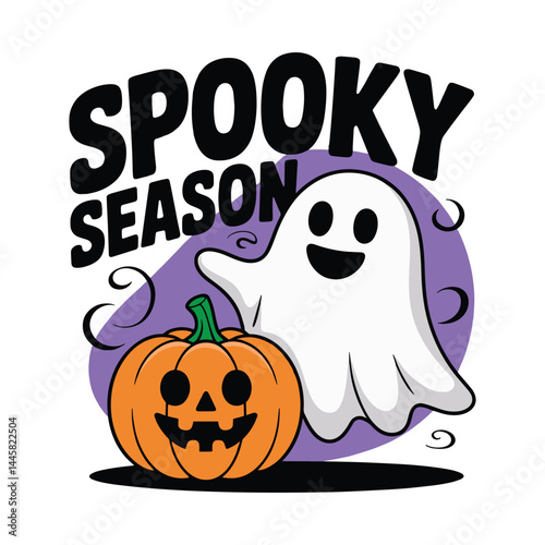 Spooky Season T Shirt Design Halloween Illustration