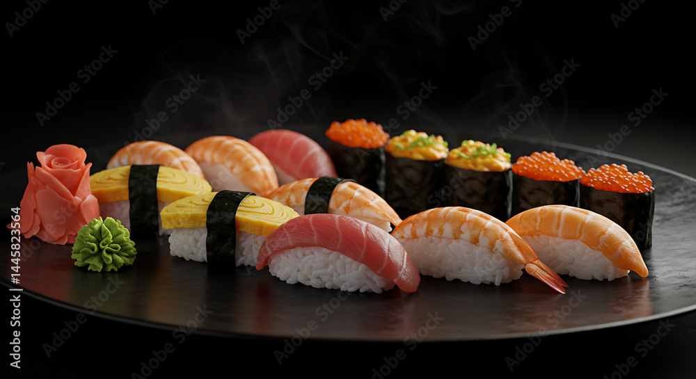 sushi on a plate sushi on a plate