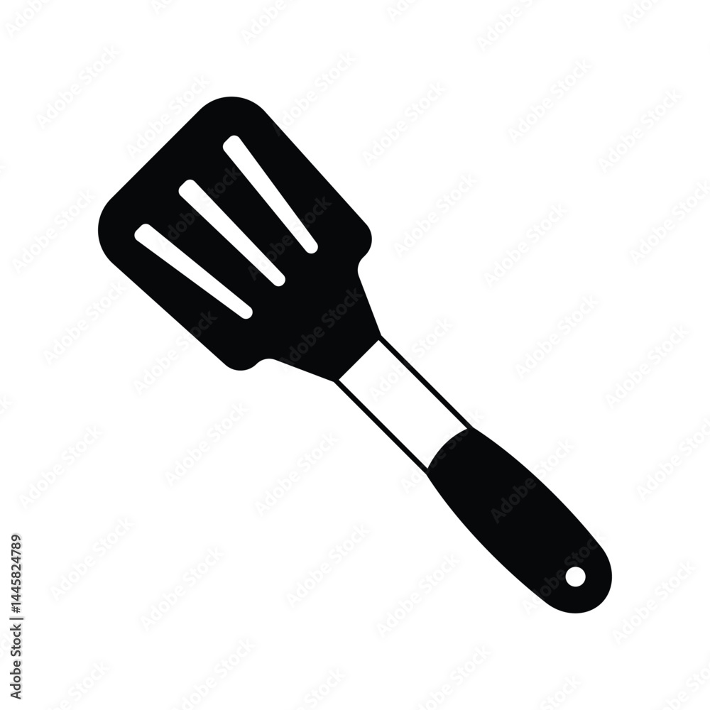 spatula glyph outline icon with white background vector stock illustration spatula glyph outline icon with white background vector stock illustration