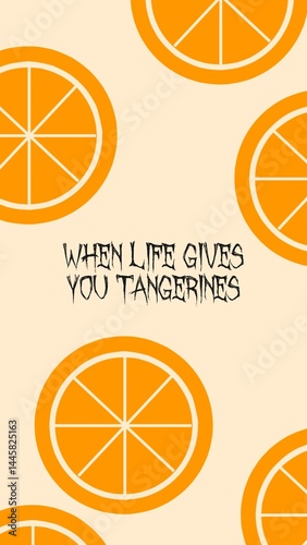 orange slices background illustration 