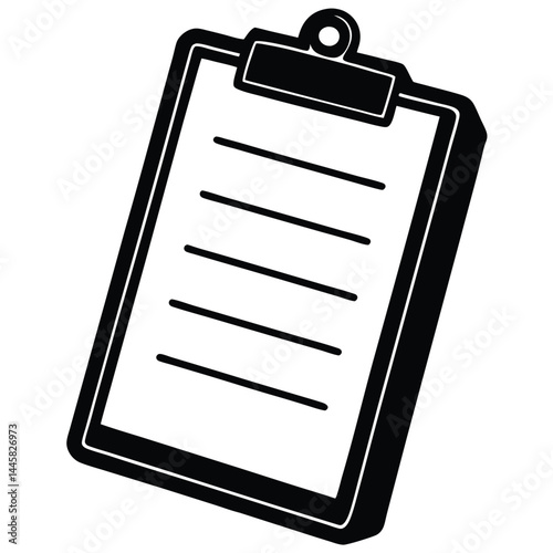 journalist element isolated clipboard on white background