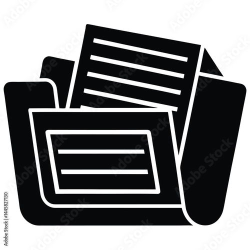 journalist element isolated archived report file on white background