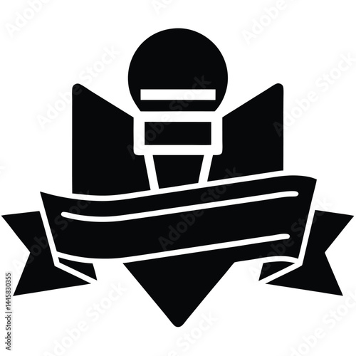 journalist element isolated freedom of press ribbo on white background