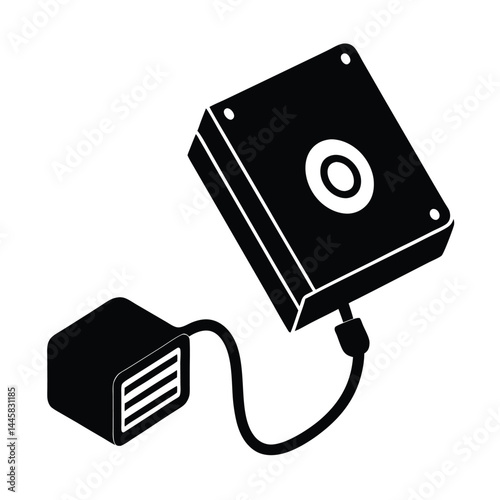 journalist element isolated hard drive backup on white background