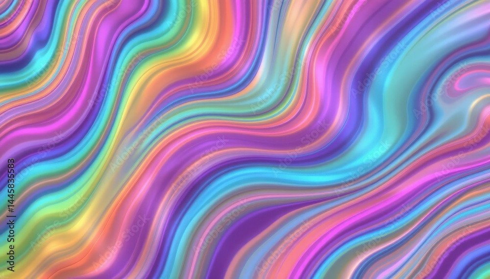 A mesmerizing abstract iridescent background created from vibrant stripes of different iridescent colors, flowing seamlessly together in a rainbow spectrum. A mesmerizing abstract iridescent background created from vibrant stripes of different iridescent colors, flowing seamlessly together in a rainbow spectrum.
