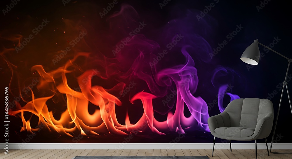 Fototapeta premium Chromatic Inferno AI Generated