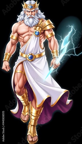 Zeus with Thunderbolt in a Casino Setting
