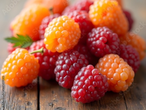 ripe golden mulberry high-quality bundle set ideal for menus, food and fruit concepts illustration.