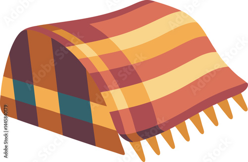 Blanket vector art illustration features a detailed, scalable graphic of a cozy blanket design, perfect for digital, print, and decorative uses